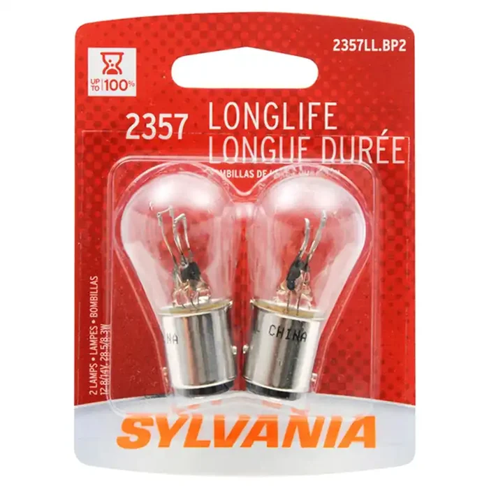 SYLVANIA 2357 LongLife Incandescent Auxiliary Lighting Bulbs, White, 2 Pack