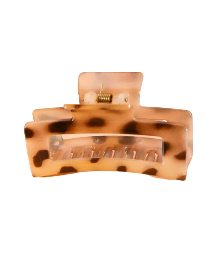TAN TORTOISE ACRYLIC RETRO HAIR CLIP