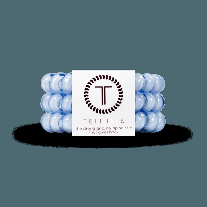 Teleties Large Hair Ties – Washed Denim
