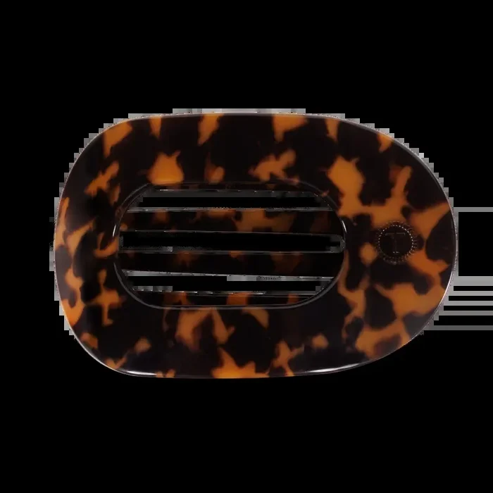Teleties Round Flat Hair Clip | Large | Tortoise