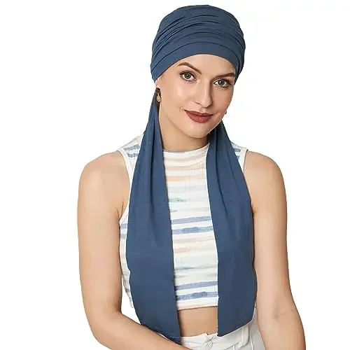The Headscarves Women‘s Bamboo Viscose Prana Chemo Cancer Patients Pregnancy Cap Scarf Multicolor Free Size