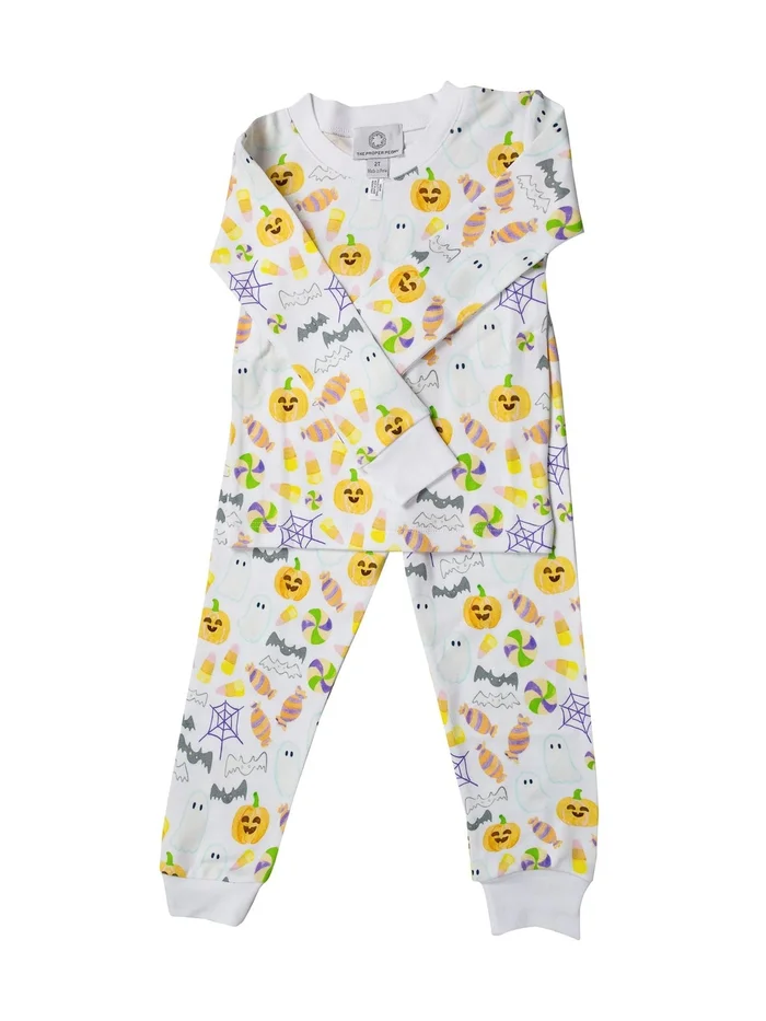 THE PROPER PEONY CANDY CORN 2-PIECE PAJAMA SET
