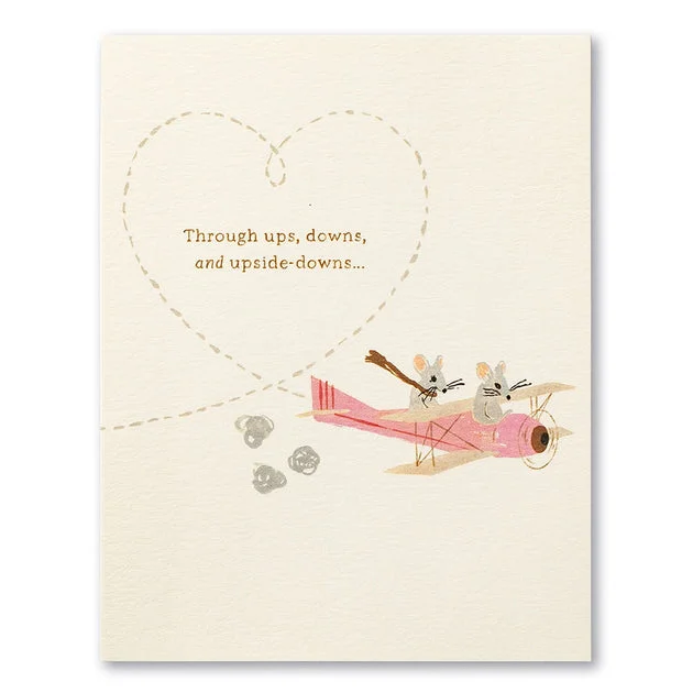 Through Ups, Downs, and Upside-Downs Anniversary Card