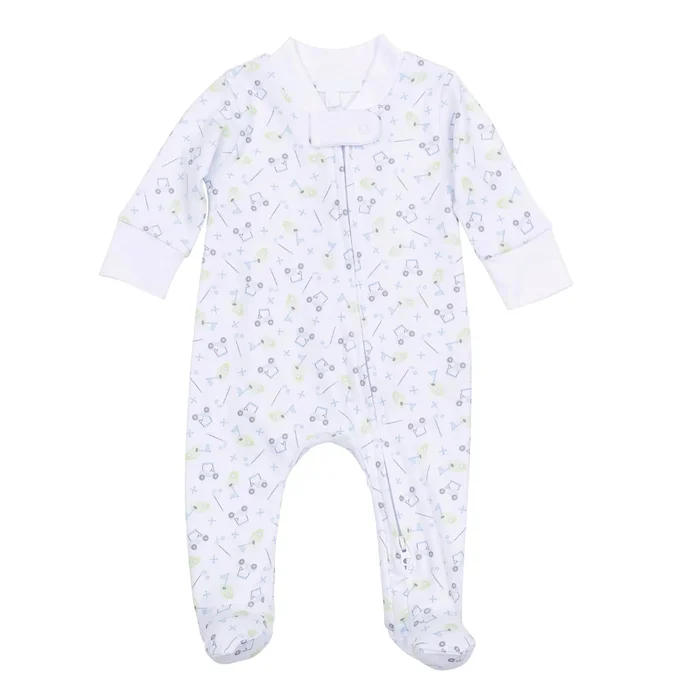 TINY TEE TIME ZIPPER FOOTIE
