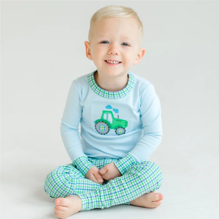 Tractor Tales Applique Long Pajamas: 18/24M