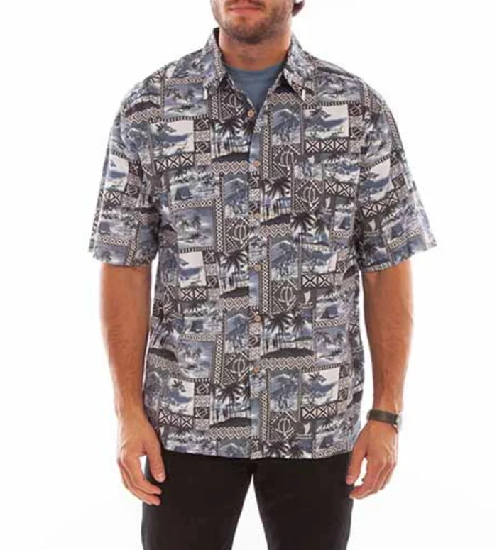 Tribal Tropics Button Up