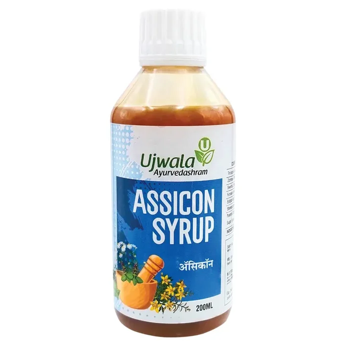 Ujwala Ayurvedashram Assicon Syrup – 200 Ml For Acidity & Gases