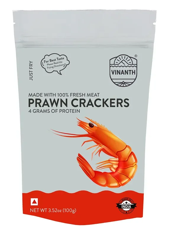 VINANTH ENTERPRISES FRESH MEAT PAPAD 100GMS (PRAWN)