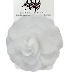 White Rose Dog Collar Flower