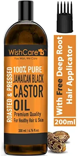 WishCare Premium Jamaican Black Castor Oil For Hair & Skin – Roasted & Pressed – 200 Ml