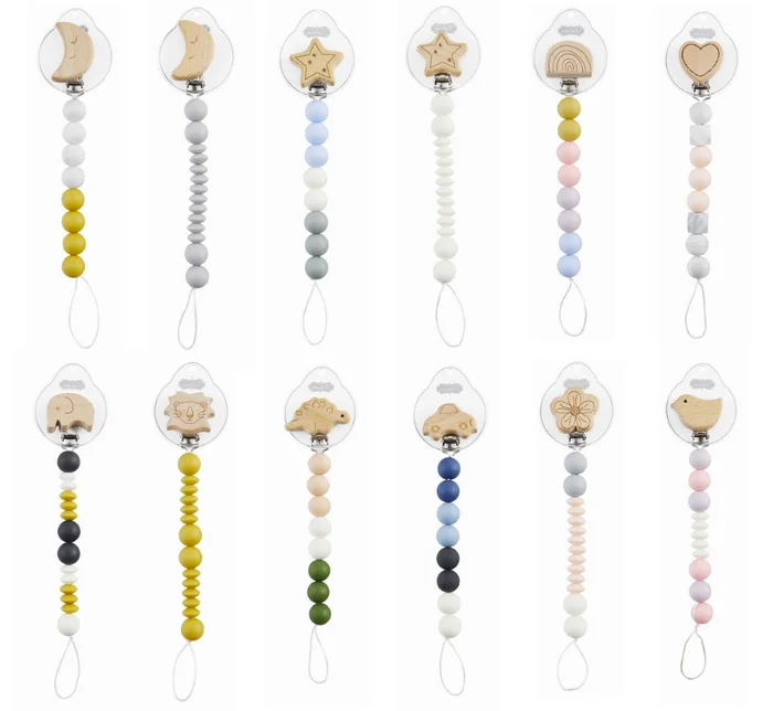 WOOD & SILICONE PACI CLIP