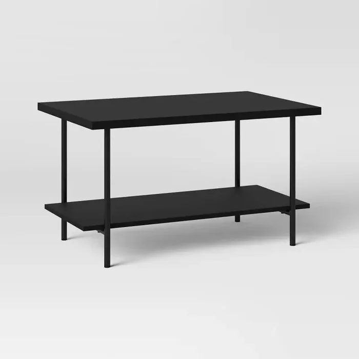 Wood and Metal Dorm Coffee Table Black – Room Essentials™