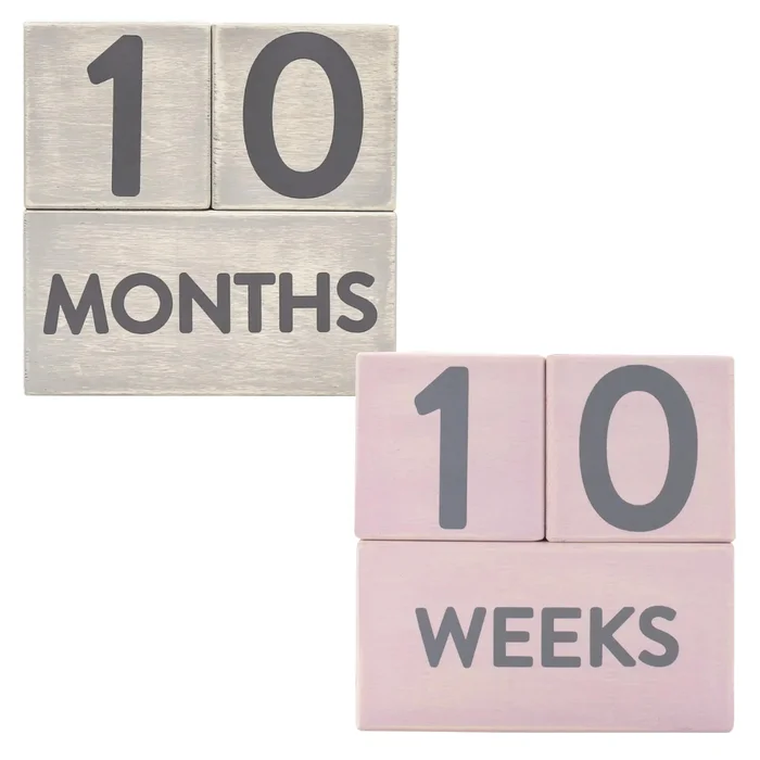 WOODEN MILESTONE AGE BLOCKS