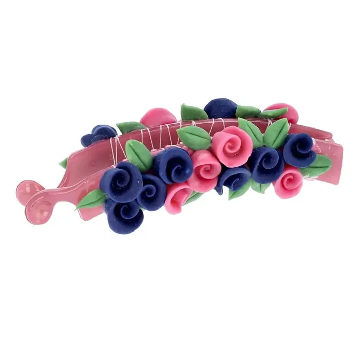 YOU & YOURS Banana Hair Clip Handmade Artificial Flowers Jewelry for Girls & Women