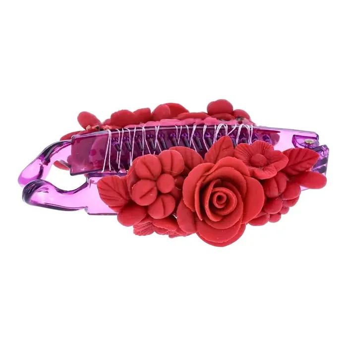 YOU & YOURS Banana Hair Clip Handmade Artificial Flowers Jewelry for Girls & Women