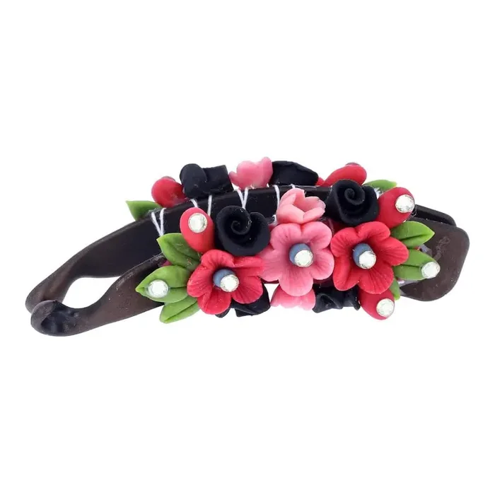 YOU & YOURS Banana Hair Clip Handmade Artificial Flowers Jewelry for Girls & Women