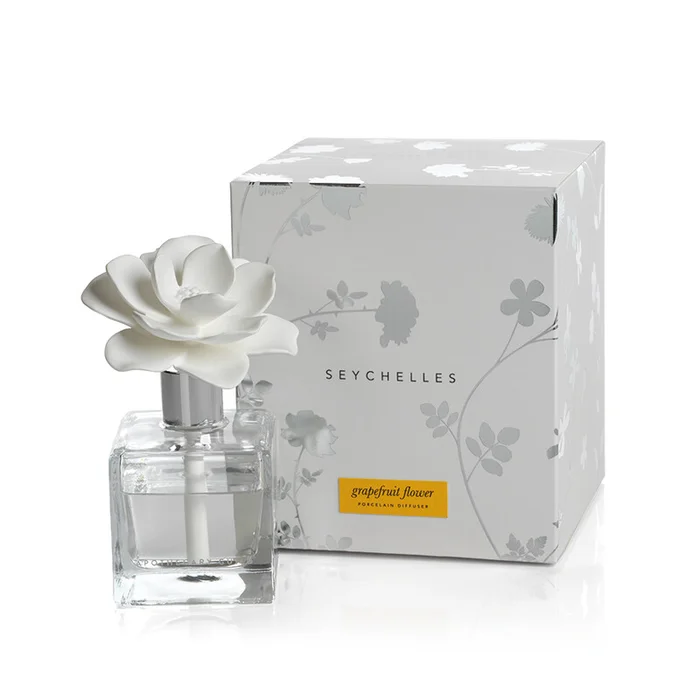 Zodax Seychelles Porcelain Diffuser-Grapefruit Flower