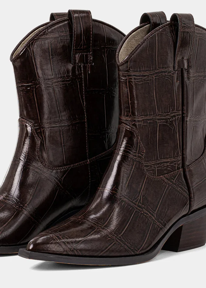 ZOUZOU Bootie – Brown Croco